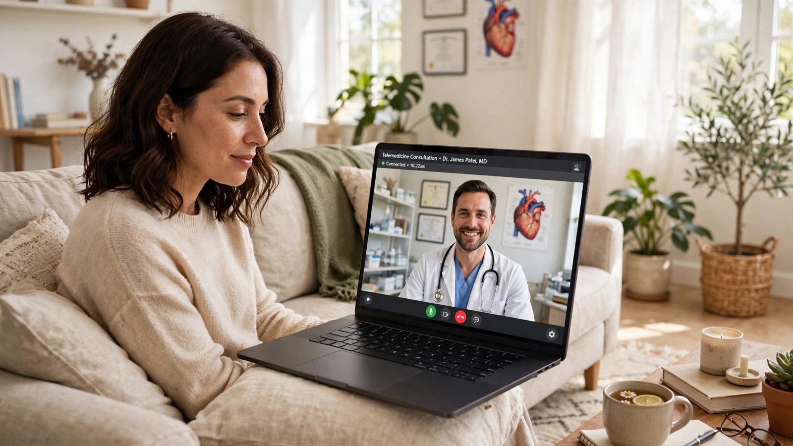 Telemedicine consultation with a doctor online